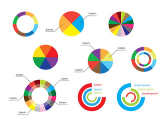 color round diagrams - set of infographic vector image