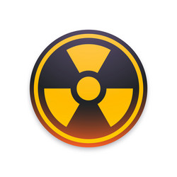 black and yellow radiation symbol isolated vector image