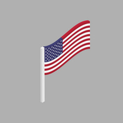 american flag is a perspective view vector image