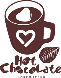 hot chocolate logo template vector image