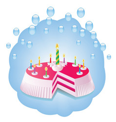 birthday cake vector image