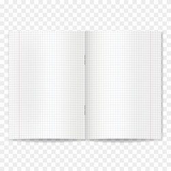 realistic opened quad ruled school copybook vector image