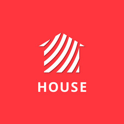 real estate house logo icon design template vector image