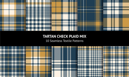 tartan plaid pattern background set vector image