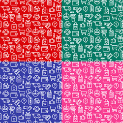 e-commerce seamless patterns vector image