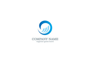 wave water logo design vector image