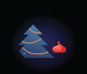 christmas tree vector image