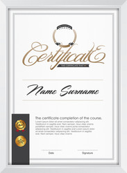 certificate 138 vector image