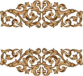 Retro baroque decorations element vector