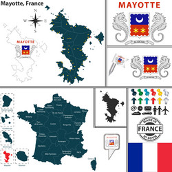 map of mayotte vector image