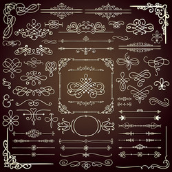 hand drawn design elements vector image