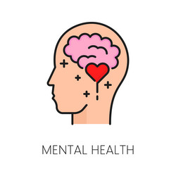 mental health icon isolated human head vector image