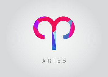 aries constellation detailed stylish zodiac icon vector image