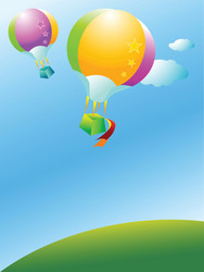 balloons vector image