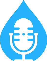 water podcast logo icon design vector image