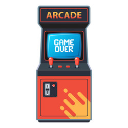 arcade machine on a white background game from vector image