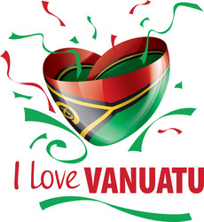 national flag vanuatu in shape vector