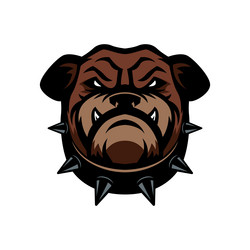 angry dog head mascot design element vector image