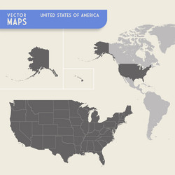 usa hi quality map vector image