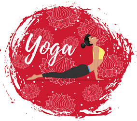 yoga training in flat style vector image