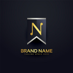 create letter n logo design template vector image