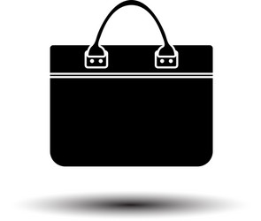 business woman briefcase icon vector image