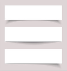 banners with shadows vector image