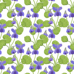 floral seamless pattern made with hand drawn wild vector image