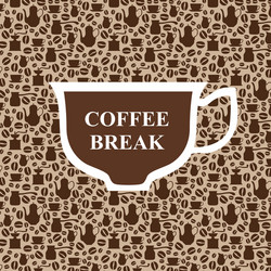 coffee breack beige vector image