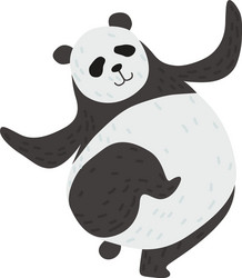 cute panda bear funny lovely animal character vector image