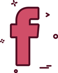 facebook social icon design vector image