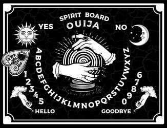 ouija boards occultism set voices from other vector image