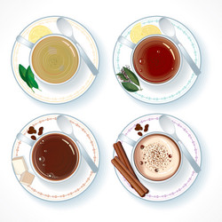 hot drinks vector image