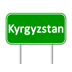 kyrgyzstan road sign vector image