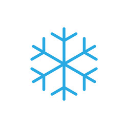 snowflake icon blue silhouette snow flake sign vector image