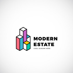 modern estate abstract logo template vector image