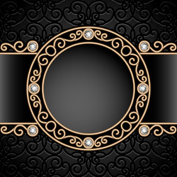 gold jewelry vignette vector image