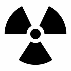 black radiation sign vector image