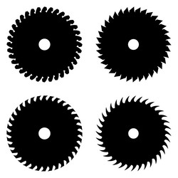 set of circular saw blades vector image