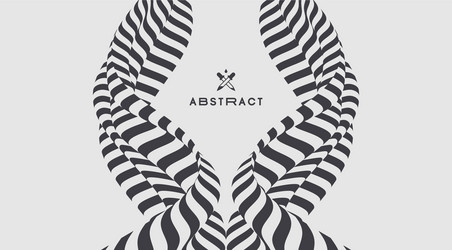 black and white design pattern with optical vector image