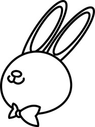 cute rabbit cartoon sweet animal funny vector image