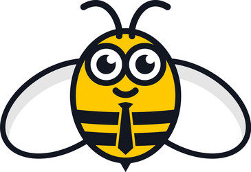 bee job logo icon design vector image