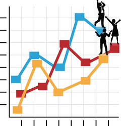 business people graph vector image