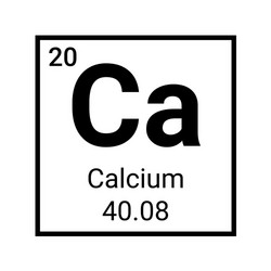 calcium chemical element table icon periodic vector image