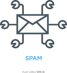 spam line flat icon ver 3 vector image