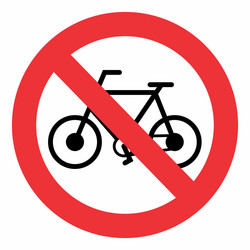 no bicycle traffic sign vector image