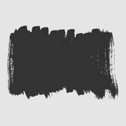 white background smeared black paint with a brush vector image