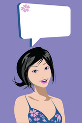 pink chat vector image