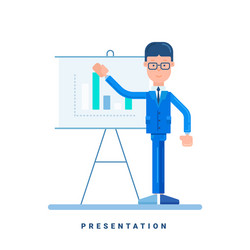 businessman giving a presentation business vector image