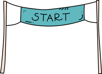 start and finish banner vector image